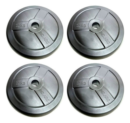 Gym-Man 4 PVC Discs of 2.5 kg for Dumbbell Bars 2