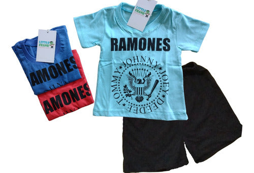 Baby Rock Band Set - Pink Floyd Ramones T-shirt and Pants 0