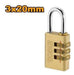 Ingco Lock with 3-Digit Combination 20mm - 2 Units 1