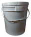 Vilut 10 Liter White Plastic Bucket with Airtight Lid - Pack of 5 0