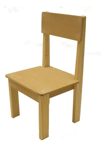 Generic Silla De Mdf Para Niños Sillita De Mdf Y Patas De Pino 2