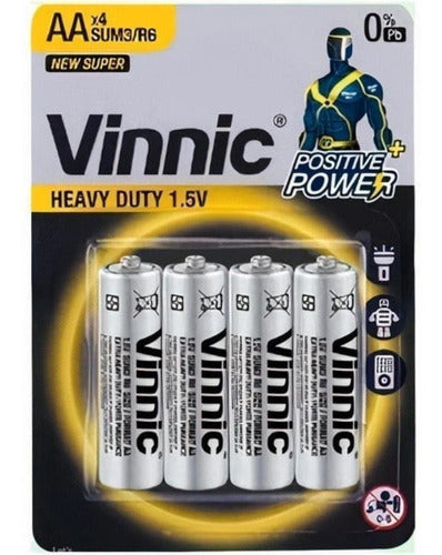 Vinnic AA Carbon Batteries for Low Consumption - Pack of 4 0