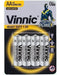 Vinnic AA Carbon Batteries for Low Consumption - Pack of 4 0