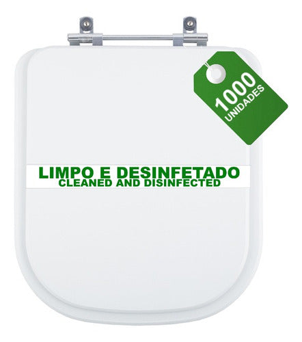 Faixa Vaso Sanitário Limpo Desinfetado Bilingue Motel Hotel 1