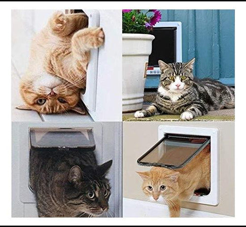 Puerta Para Gatos Sailnovo Grande (tamaño Exterior 9,9 X Con 1