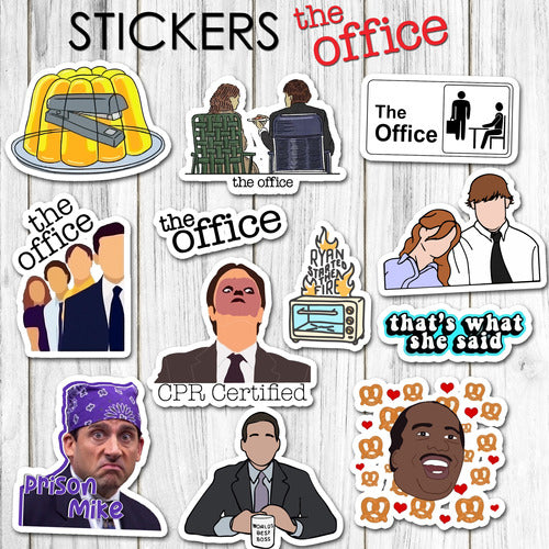 Stickers The Office 20 Unidades 4x4 Cm Pvc Plastificados 2