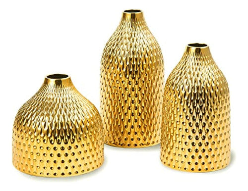 Basdhe Ceramic Vase Set, 3 Small Vases, Luxury Home Décor 0