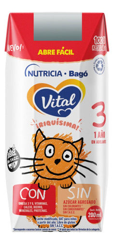 Nutricia Bagó Vital 3 Leche Nueva Fórmula Líquida +12 Meses Brick 200ml 0