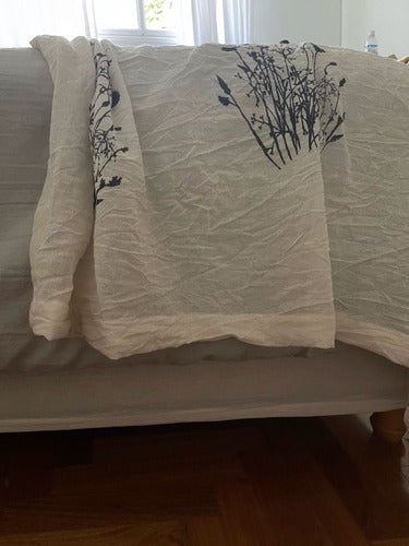Queen Size Cotton Gauze Throw Bedspread with Málaga Print 9