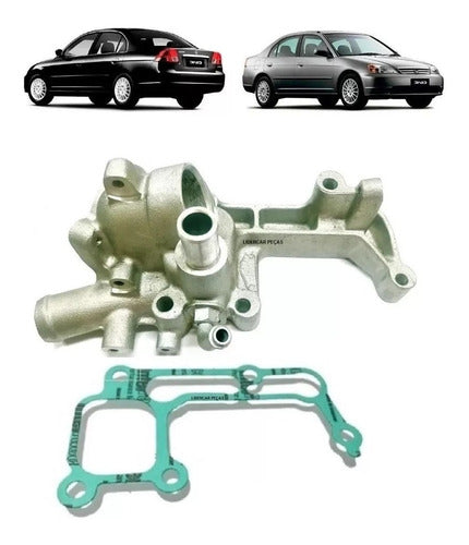 Carcaça Válvula Termostática Com Junta Civic 1.7 2002 2006 A 0