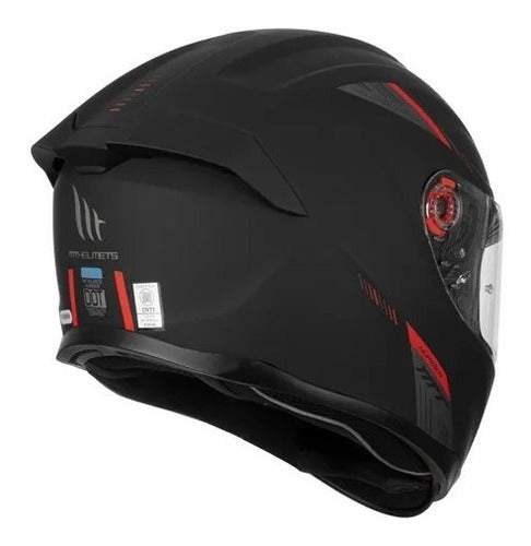 MT Helmets Casco Moto Mt Stinger Hummer Solid A1 Negro Mate Integral 2