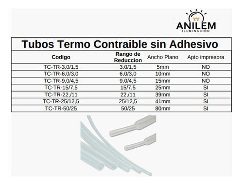 Tubo Termocontraible 6 A 3 Transparente X 10 Mts 3