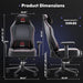 Colamy Gaming Chair Large and High 400 Pounds - Racing Style Gaming Chair 3