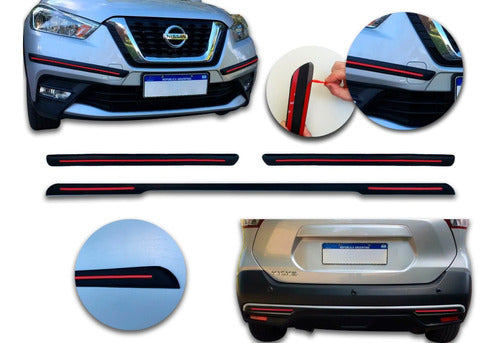 Kenny Nissan Kicks 2020 Bumper Protection with Red Trim 0