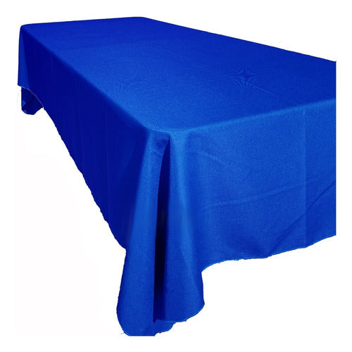 Rectangular Stain-Resistant Tablecloth 2.50x1.50 Blue France 0