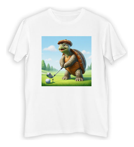 Tienda Cubik Children's T-Shirt Turtle Playing Golf Sports M1 0