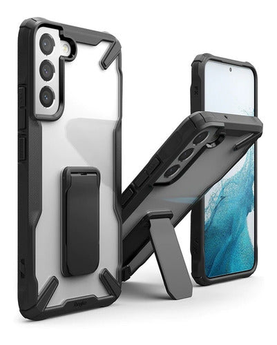 Ringke Fusion X Stand Case for Samsung S22 Plus + Tempered Glass 0
