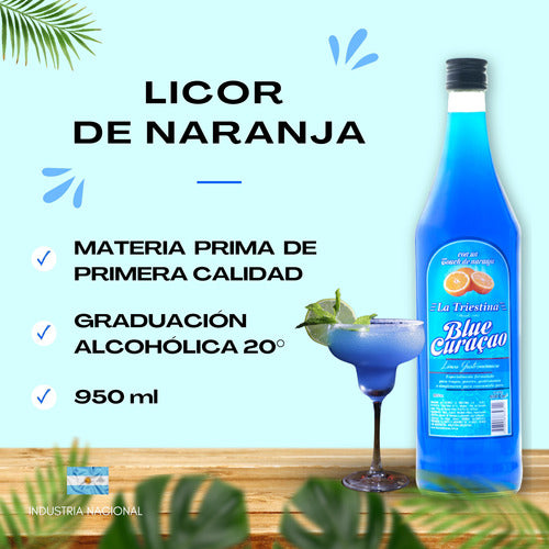 Blue Curacao 950ml Caja X12 La Triestina 2