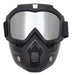 MTC Universal Mirrored Goggles Open Face Helmet 0