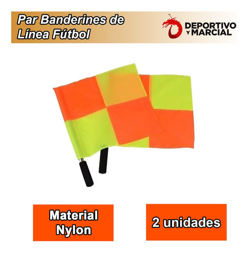 Loska Par De Banderines De Linea Arbitro Referi Futbol Laterales 3