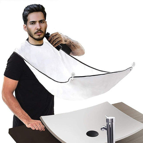 Portable Hair and Beard Trimmer Shaver Machine + Beard Apron Cape 4