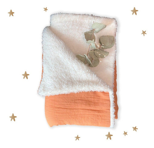 BabyBow_ar Super Soft Muslin and Sherpa Baby Receiving Blanket 6