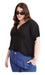 FENIX IND. Blusa Con Volados Lino - Talles Grandes/ Especiales 0