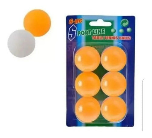 Bolinha Ping Pong 6 Unidades Na Cartela Kit Bola Tenis Mesa 0