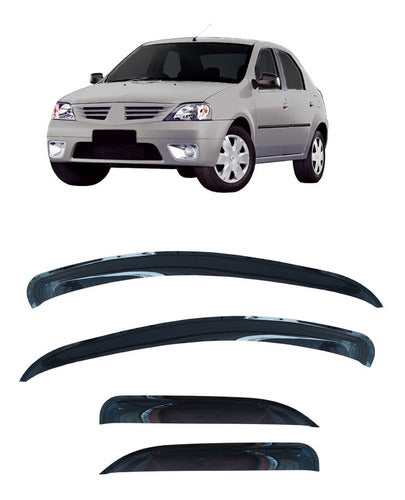 Highway Star Window Deflector Renault Logan '07 / '12 Front / Rear Adhesive 0