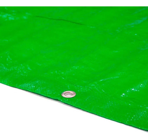 Rafia Laminada Con Ojales Medida 1.50 X 50 M Rollo Verde 1