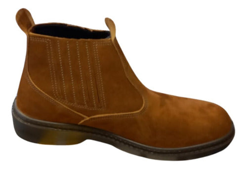 New Holland Leather Stretch Boots with Burnt Logo 1