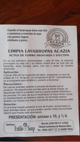 Limpia Lavarropas Acazia 2