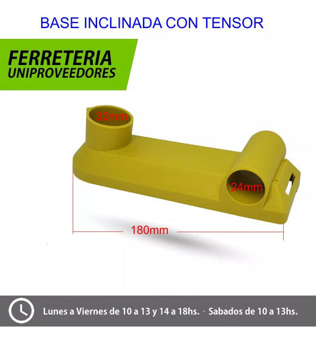 Inclined Base with Tensioner for Pelopincho Canvas Pools Subte A 2