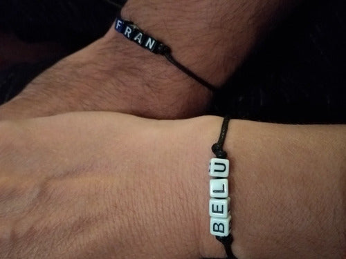 Shdetalles Duo Pulseras Hilo Compartir Pareja Amistad Nombre Iniciales 0