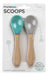 Minikoioi Scoops Silicone Baby Spoons with Bamboo Handle - Set of 2 4