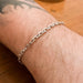 Men's Unisex Square Forcet Link Bracelet 20cm 925 Silver 2
