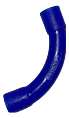 Inbi Curva Inyectada 3/4 Plastic Blue For Electric Pack X 10 0