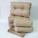 Complete Chenille Divan Kit: 3 Cushions + 2 Bolsters + Fitted Sheet 24