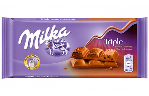 Milka Triple Caramel Chocolate 90g - Affordable at La Golosineria 0