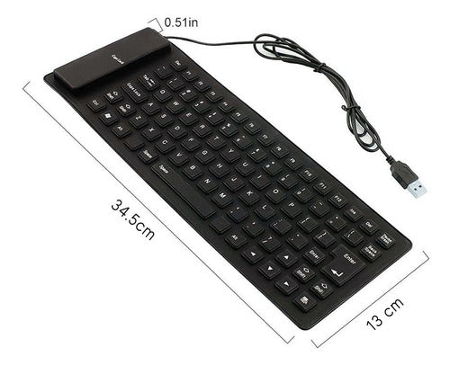 Ledstar Flexible Waterproof Wired Spanish Keyboard USB Dimm 4