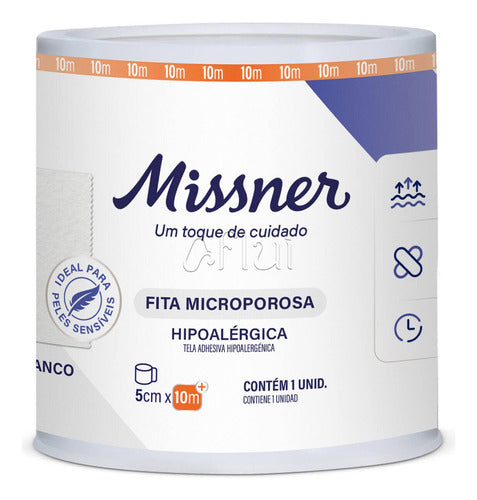 Micropore Missner Branca Fita Microporosa 05cm X 10m - 05 Un 1