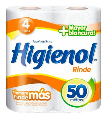 Pack X 3 Unid Papel Higienico  Rinde 4x50 Mt Higienol 0