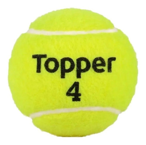 Topper Tubo De Pelotas Tenis Unisex X3 Amarillo Ras 2