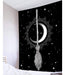 HVEST Witch's Broom Moon Tapestry Wall Hanging Black And 3