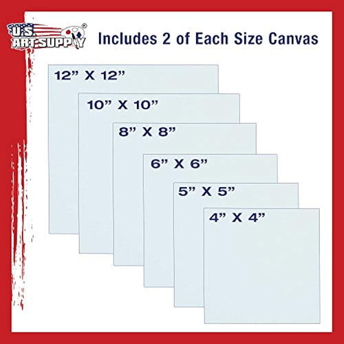 U.S. Art Supply Square Variety Assorted Canvas Panels 1