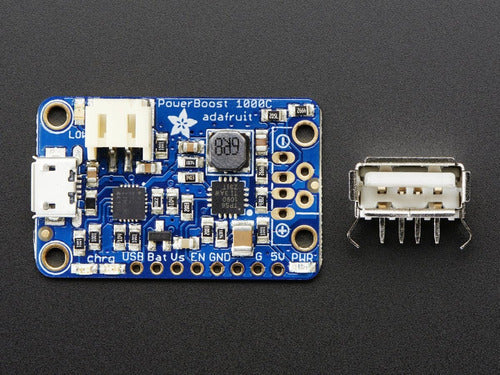 Adafruit PowerBoost 1000C: Rechargeable 5V LiPo USB Boost Module 2