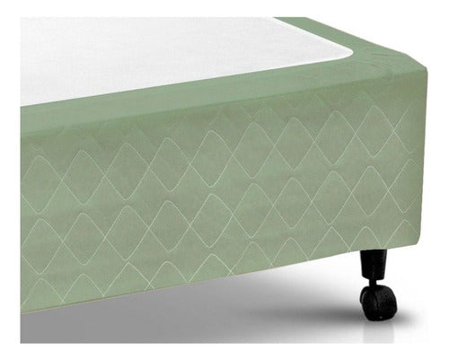 Cama Box Base Viúva Poli Tecido Green (128x188x23) - Castor 2