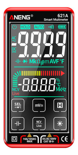 Multímetro Digital Inteligente Com Tela De Toque Aneng 621a 1