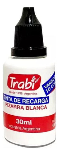 Tinta Rec, Marcador Pizarra Blanca 30 Ml Trabi X 2 Unids. 0