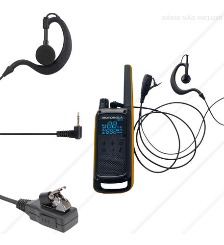 Fone De Ouvido Microfone Para Walkie Talkie Uhf Motorola Ht 5